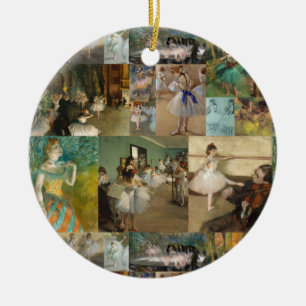 Den härliga eleganten Degas balettdansörer Julgransprydnad Keramik