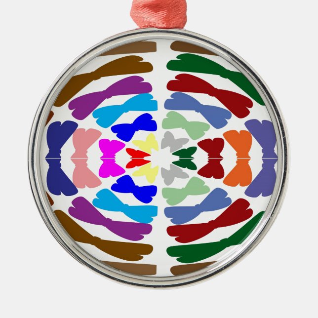 Den härliga flugadansen - tyck om delaa glädje för julgransprydnad metall (Framsidan)