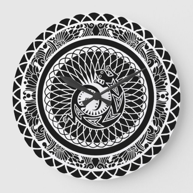 Den härliga indianMandaladesignen tar tid på Stor Klocka (Framsida)