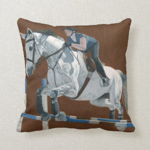 Den härliga jägaren/den bruna hästen för jumpe kudde