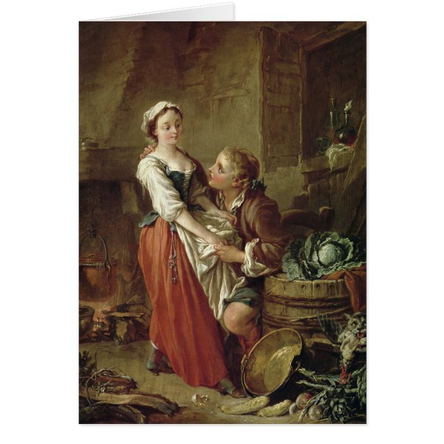 Den härliga kökmaiden hälsningskort (Framsidan)