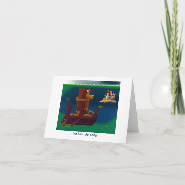 den härliga sången - notecard kort (Framsida)
