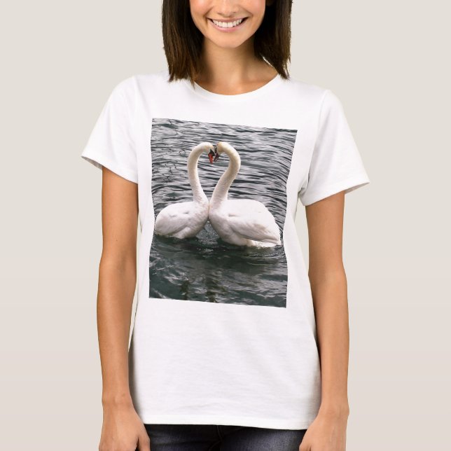 Den härliga svanen parar tee shirt (Framsida)