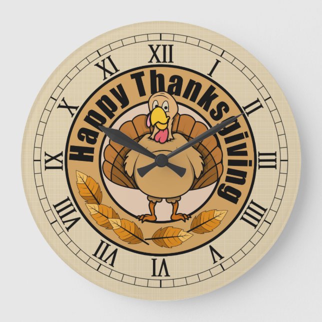 Den härliga thanksgivingväggen tar tid på stor klocka (Framsida)