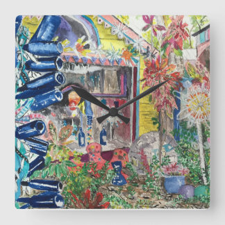 Den härliga väggen för bowlingklothusmålning tar fyrkantig klocka