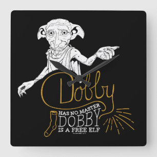 Den Harry Potter dobbyen har inget ledar- Fyrkantig Klocka