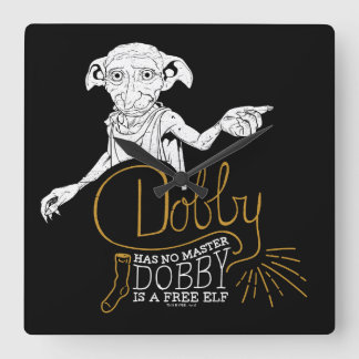 Den Harry Potter | dobbyen har inget ledar- Fyrkantig Klocka