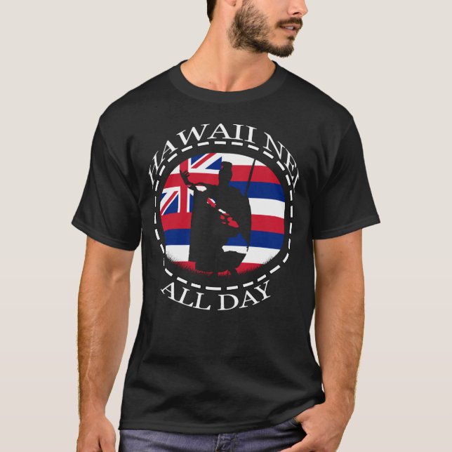 Den hawaianska flagga för resningsolkung t shirt (Framsida)