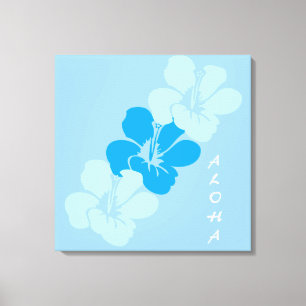 Den hawaianska hibiskusen blommar Aloha Canvastryck