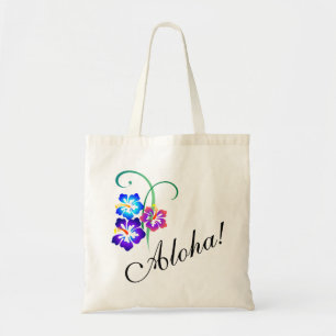 Den hawaianska hibiskusen blommar Aloha Tygkasse