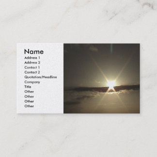 Den hawaianska solnedgången profilerar kortet visitkort