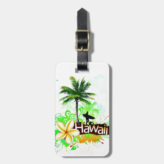 Den Hawaii semestern reser souvenir Bagagebricka (Vertikal Framsida)
