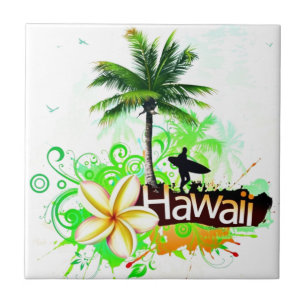 Den Hawaii semestern reser souvenir Kakelplatta