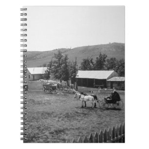 Den Haylie ranchen, Crook County, Wyoming, c.1890 Anteckningsbok Med Spiral