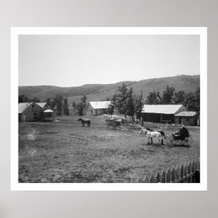 Den Haylie ranchen, Crook County, Wyoming, c.1890 Poster