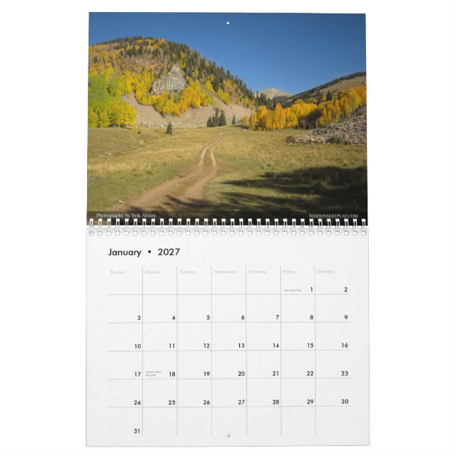 Den hela enchiladaen - Moab, Utah Kalender (Jan 2027)