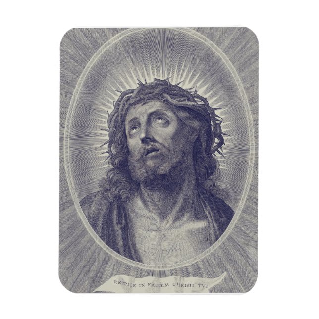 Den Heliga Andra Ansiktet Av Jesus Med Törnkrans K Magnet (Vertikal)