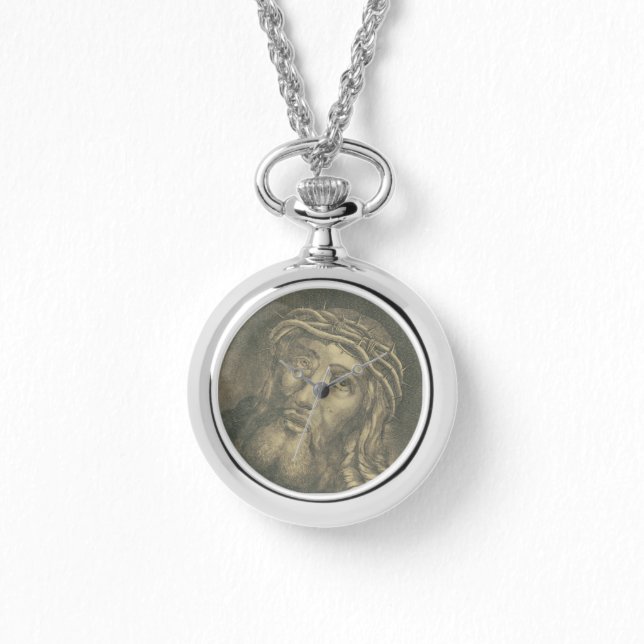 Den Heliga Andra Kristus Monokrom Konst Armbandsur (Framsida)
