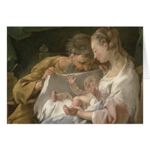 Den heliga familjen, 18th århundrade hälsningskort