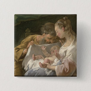 Den heliga familjen, 18th århundrade knapp