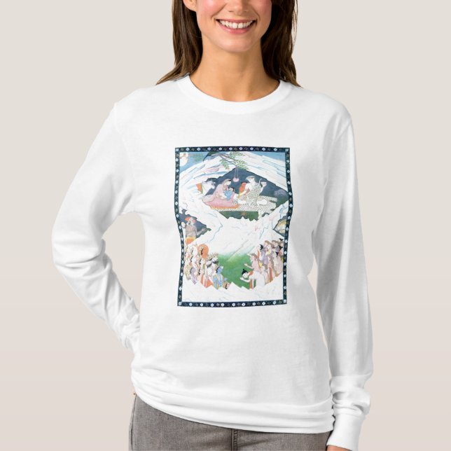 Den heliga familjen av Shiva och Parvati T Shirt (Framsida)