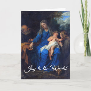 Den heliga familjen Baby Jesus julhälsningar Helgkort
