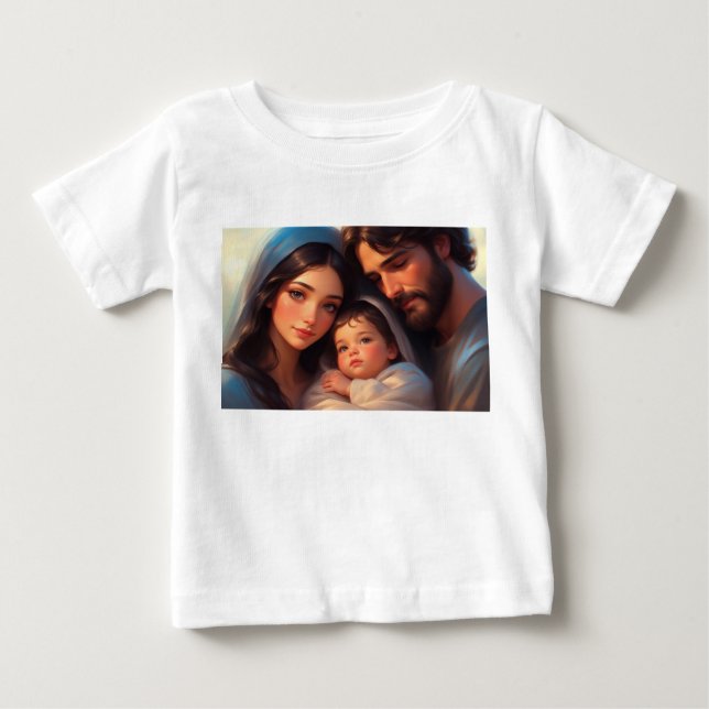 Den Heliga Familjen Baby T-Shirt (Framsida)