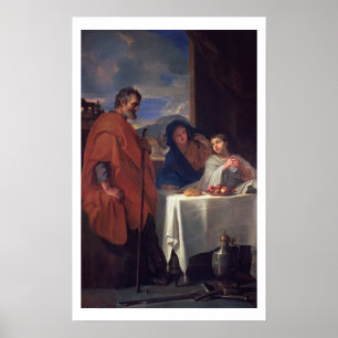 Den heliga familjen eller nåden (olja på kanfas) poster