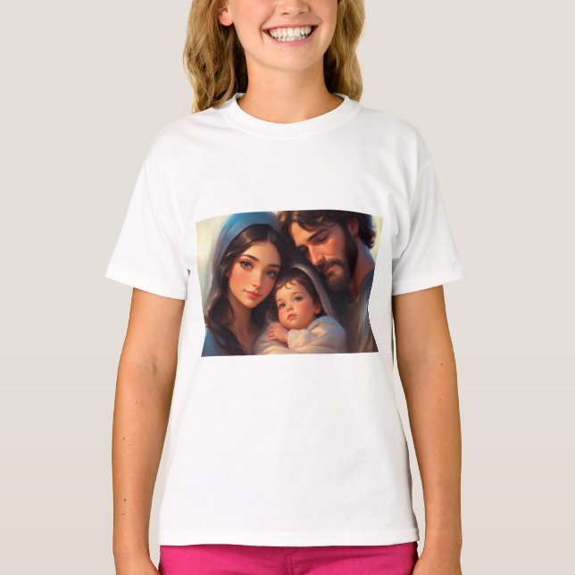 Den Heliga Familjen Flicktröja T Shirt (Framsida)