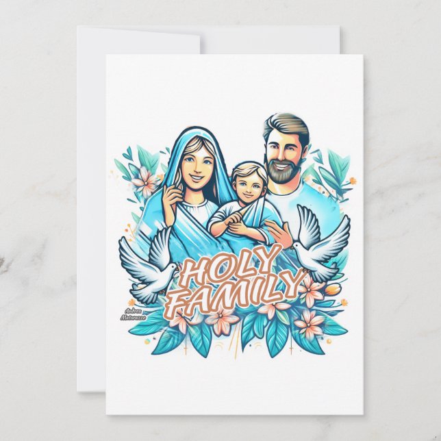 Den heliga familjen inbjudningar (Framsida)