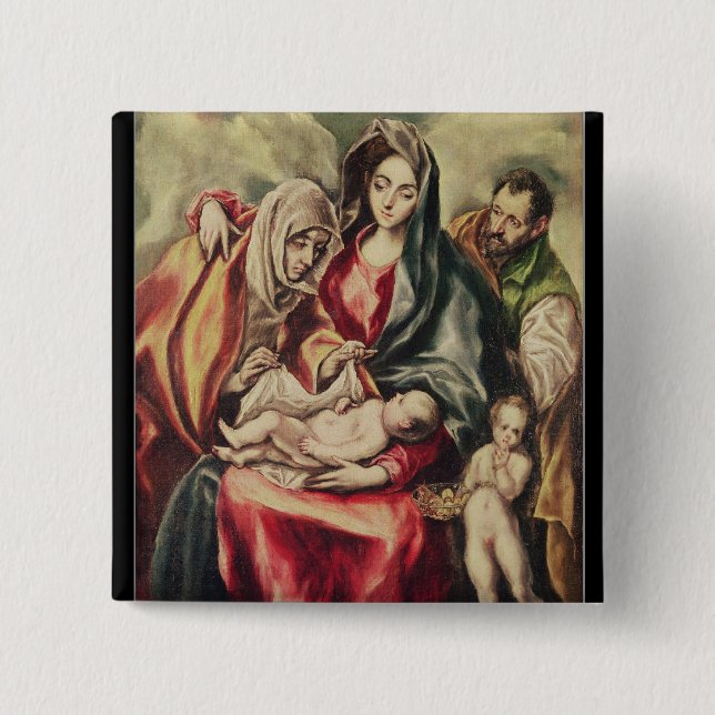 Den heliga familjen knapp (Framsida)