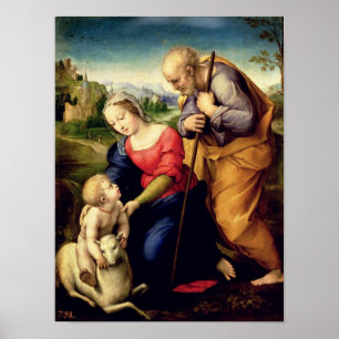 Den heliga familjen med en Lamb, 1507 Poster