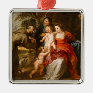 Den heliga familjen med Saints Julgransprydnad Metall