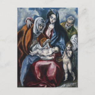 Den heliga familjen med St. Anna av El Greco Vykort