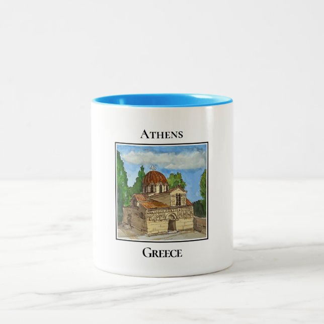 Den Heliga Jungfru Marias kyrka Gorgoepikoos Två-Tonad Mugg (Center)