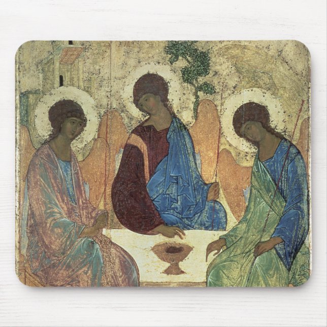 Den heliga trinityen, 1420s musmatta (Framsidan)