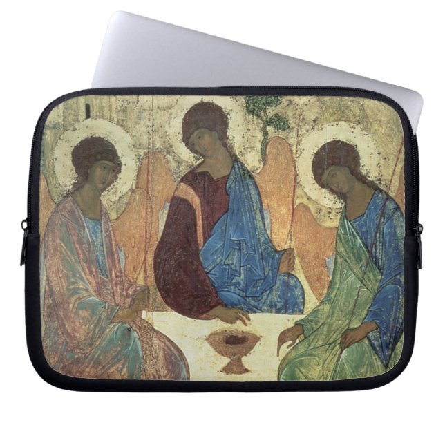 Den heliga trinityen, 1420s (tempera på panel) laptop fodral (Framsidan)