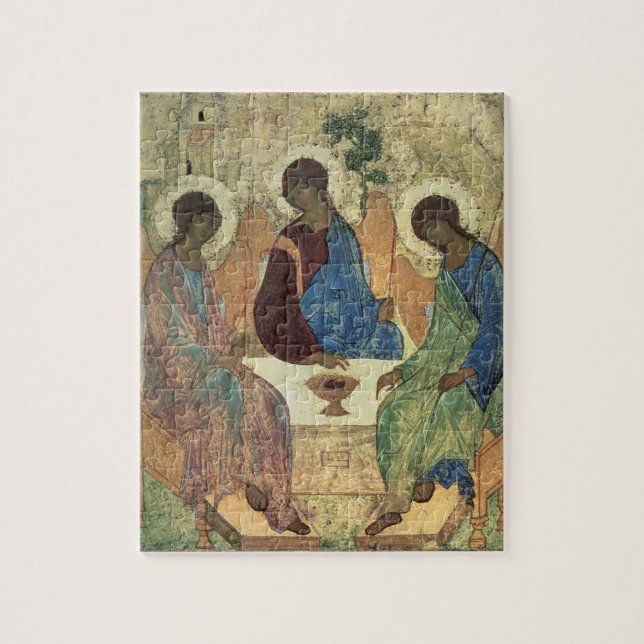 Den heliga trinityen, 1420s (tempera på panel) pussel (Vertikal)