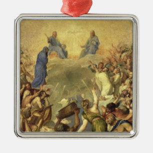 Den heliga trinityen, 1553/54 (olja på kanfas) julgransprydnad metall