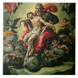 Den heliga trinityen kakelplatta