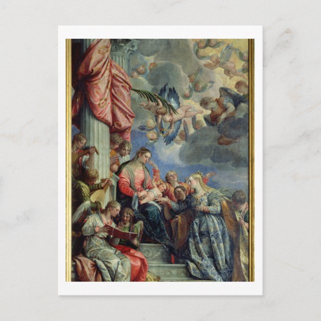 Den helige Catherine Mystic Giftermål Vykort (Framsida)