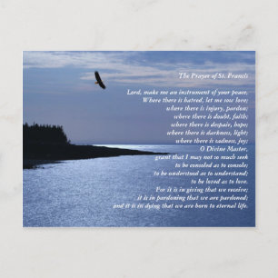 Den helige Francis Prayer Vykort