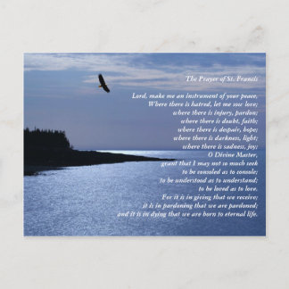 Den helige Francis Prayer Vykort