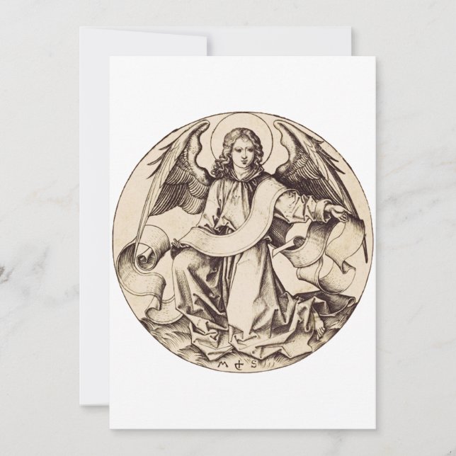 Den helige Matteus' ängel - Finsymbolik Inbjudningar (Framsida)