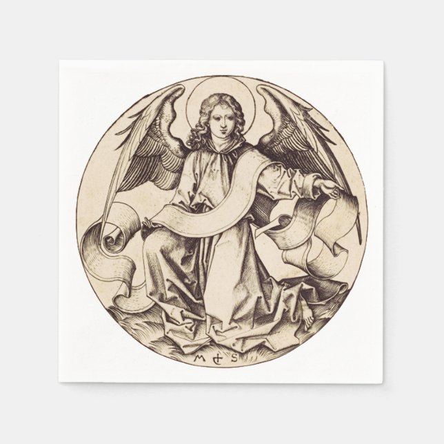 Den helige Matteus' ängel - Finsymbolik Pappersservett (Framsidan)
