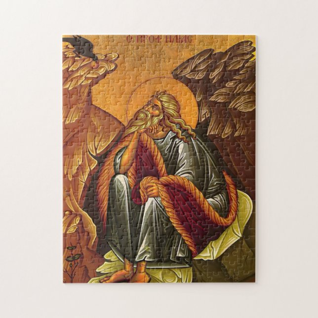 Den helige profeten Elias ortodoxa kristna ikon Pussel (Vertikal)