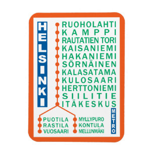 Den Helsingfors metroen posterar magneten Magnet