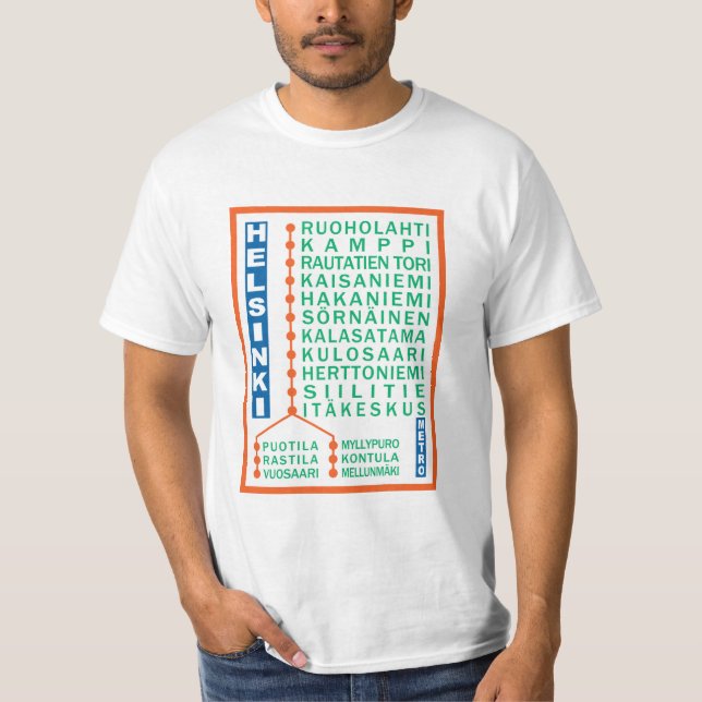 Den Helsingfors metroen posterar skjortor & jackor Tee Shirt (Framsida)