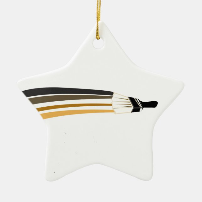 Den hem- konstnären för målning | målar borstar julgransprydnad keramik (Framsidan)