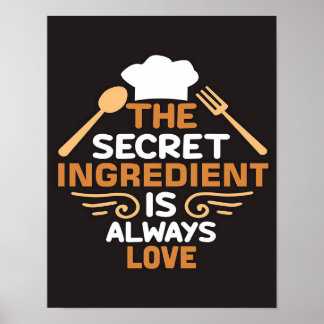Den hemliga ingrediensen är alltid Kärlek Baking K Poster